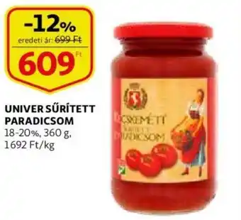 Auchan Univer sűrített paradicsom 360 g ajánlat