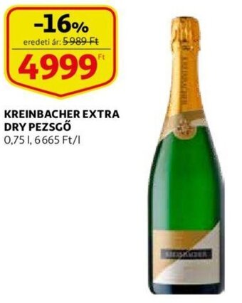 Auchan Kreinbacher extra dry pezsgő 0,75 l ajánlat
