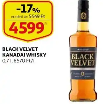 Black Velvet kanadai whisky 0,7 l