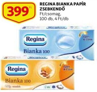 Auchan Regina bianka papír zsebkendő 100 db ajánlat
