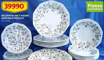 Auchan Belgravia vagy Assam kerámia étkészlet 19 részes ajánlat
