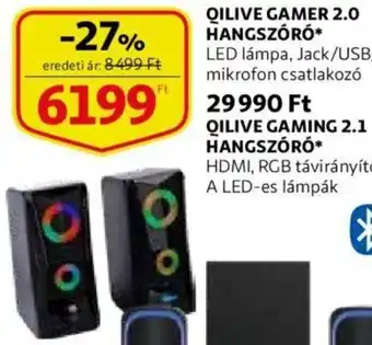 Auchan Qilive gamer 2.0 hangszóró 1 szett ajánlat