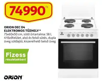 Orion oec 04 elektromos tűzhely 1 db