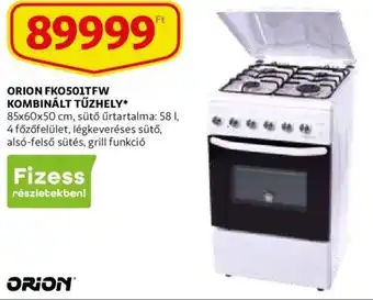 Orion fko501tfw kombinált tűzhely 1 db