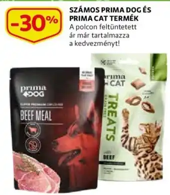 Számos Prima dog és Prima cat termék