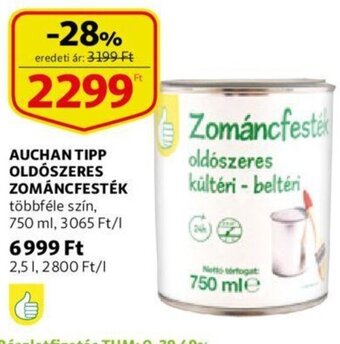 Auchan Auchan tipp oldószeres zománcfesték 750 ml ajánlat