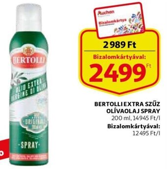 Auchan Bertolli extra szűz olívaolaj spray 200 ml ajánlat