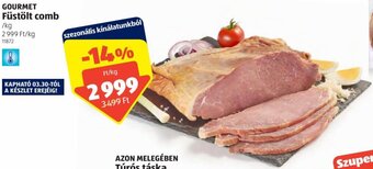 ALDI Gourmet füstölt comb 1 kg ajánlat