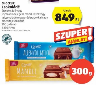 ALDI Choceur csokoládé 300 g ajánlat
