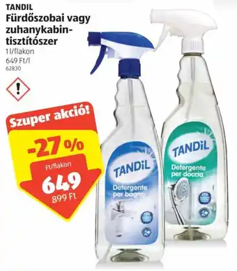ALDI Tandil fürdőszobai vagy zuhanykabin-tisztítószer 1 l ajánlat