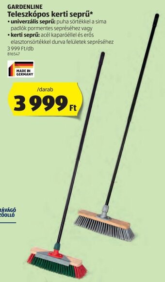ALDI Gardenline teleszkópos kerti seprű 1 db ajánlat