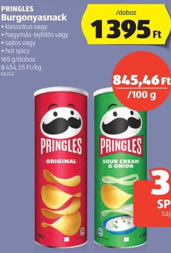ALDI Pringles Burgonyasnack 165g ajánlat