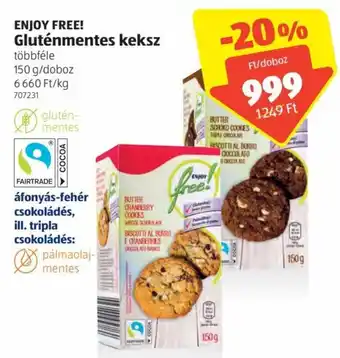 ALDI Enjoy Free! gluténmentes keksz 150 g ajánlat