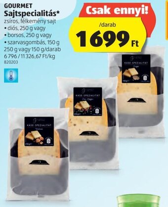 ALDI Gourmet sajtspecialitás 150 / 250 g ajánlat