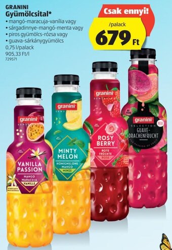ALDI Granini gyümölcsital 0,75 l ajánlat