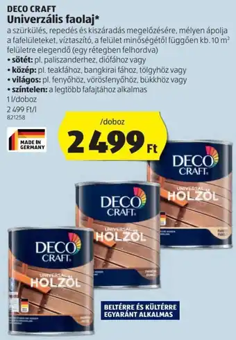 ALDI Deco Craft univerzális faolaj 1 l ajánlat