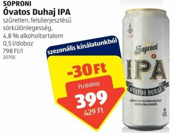 Soproni óvatos duhaj ipa 0,5 l