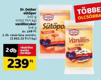Spar Dr.Oetker sütőpor 5 x 8 / 12 g ajánlat