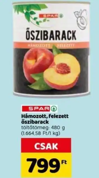 Spar Spar hámozott, felezett őszibarack 480 g ajánlat