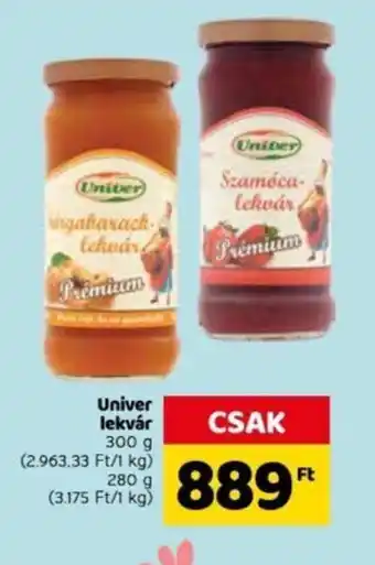 Spar Univer lekvár 280 / 300 g ajánlat