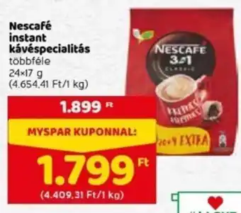 Spar Nescafé instant kávéspecialitás 24 x 17 g ajánlat