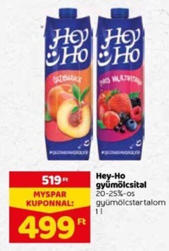Spar Hey-ho gyümölcsital 1l ajánlat