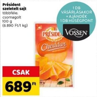 Spar Président Szeletelt sajt 100 g ajánlat
