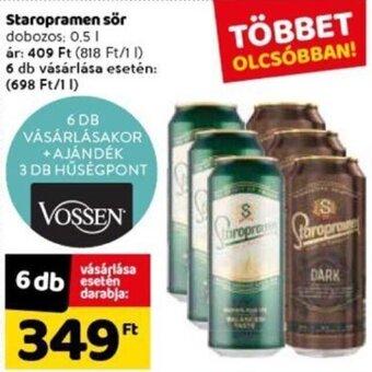Spar Staropramen sör 0,5 l ajánlat