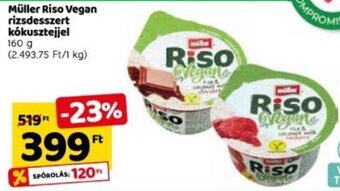 Spar Müller riso vegan rizsdesszert kókusztejjel 160 g ajánlat