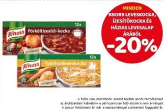 Spar Minden Knorr leveskocka ízesítőkocka és házias levesalap árából ajánlat