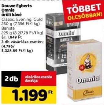 Spar Douwe Egberts omnia őrölt kávé 225 / 250 g ajánlat