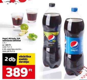 Spar Pepsi, Mirinda, 7Up szensavas üdítőital 1,75 l ajánlat