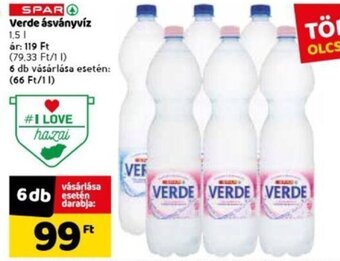Spar Spar Verde ásványvíz 1,5l ajánlat