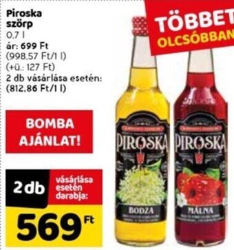 Piroska szörp 0,7 l