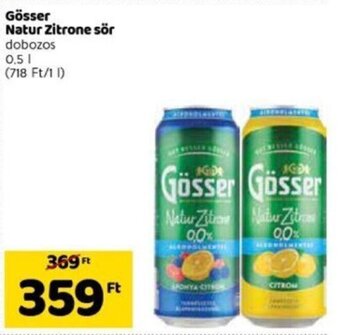 Spar Gösser natur zitrone sör 0,5 l ajánlat