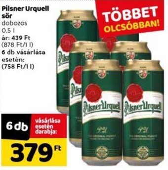 Spar Pilsner Urquell sör 0,5 l ajánlat