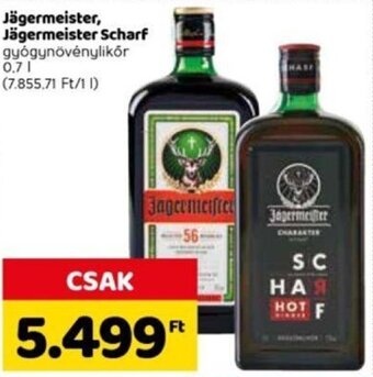 Spar Jägermeister, Jägermeister scharf 0,7 l ajánlat