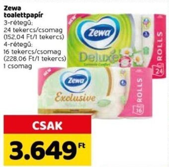 Spar Zewa toalettpapír 16 tekercs ajánlat