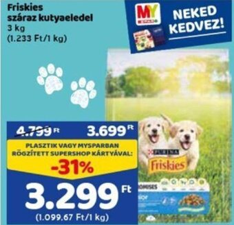 Spar Friskies száraz kutyaeledel 3 kg ajánlat