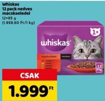 Spar Whiskas 12 pack nedves macskaeledel 12 x 85 g ajánlat