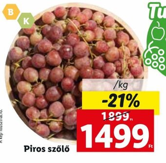 Lidl Piros szőlő 1 kg ajánlat