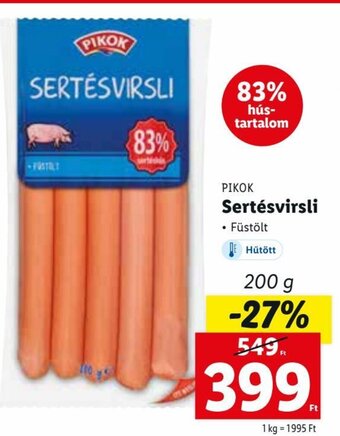 Lidl Pikok sertésvirsli 200 g ajánlat