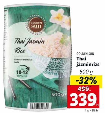 Lidl Golden Sun thai jázminrizs 500 g ajánlat