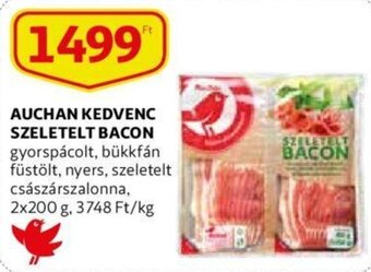 Auchan Auchan kedvenc szeletelt bacon 2 x 200 g ajánlat