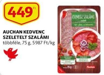Auchan Auchan kedvenc szeletelt szalámi 75 g ajánlat