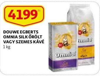 Auchan Douwe Egberts Omnia silk őrölt vagy szemes kávé 1 kg ajánlat