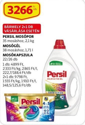Auchan Persil mosópor 2,1 kg / mosógél 1,71 l / mosókapszula 22 / 26 db ajánlat