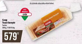 Coop Coop toast kenyér 500 g ajánlat