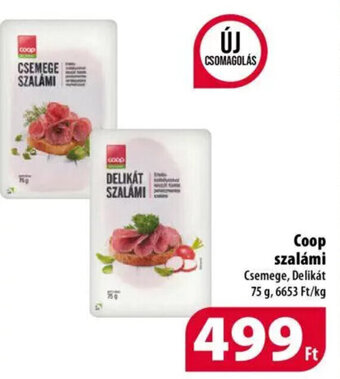 Coop Coop szalámi 75 g ajánlat