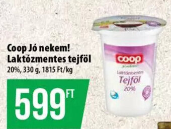Coop Coop Jó Nekem! laktózmentes tejföl 330 g ajánlat